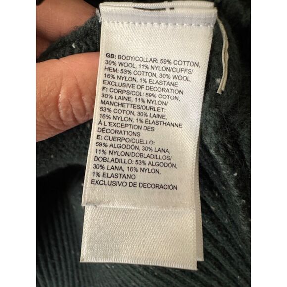 The North Face Crestview Green Crew Wool Blend Speckled Sweater Men's Size XL - Picture 4 of 5